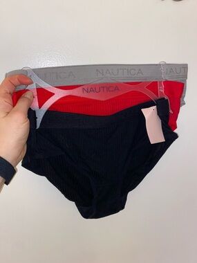 Nautica Black & Red Bikini Briefs 3-Pack